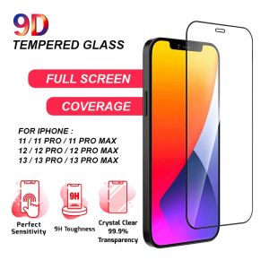 Tempered Glass For iPhone 13/13 Pro Max 12/12 Pro Max mini 11/11 Pro Max FULL COVER LIST HITAM 9D Glass