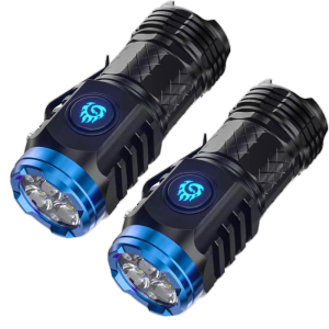 German Mini Flash Super Power Flashlight Lighting LED Portable Torch Household Light Super Bright Long-lasting Battery Life Strong Light 德国大容量迷你手电筒