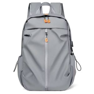 LANGJ ความจุขนาดใหญ่ กระเป๋าเป้คอมพิวเตอร์ผู้ชาย พอร์ต USB ป้องกันการกระเด็น กระเป๋าเป้เดินทาง น้ำหนักเบา แบบเรียบง่าย กระเป๋าคอมพิวเตอร์ธุรกิจ สำหรับแล็ปท็อปขนาด 15 นิ้ว