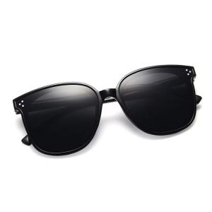 Kacamata Gaya Korean Style Oversize Kotak Hitam Fashion Wanita Pria Lensa UV Protection Eyewear