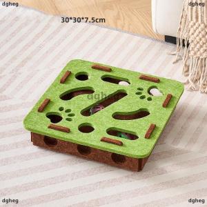 [COD] dgheg Interactive Cat Puzzle Plaything Puzzle Felt Box For Indoor Cats Kitten Mental Training Tools Hide And Seek Cat Agility Toys