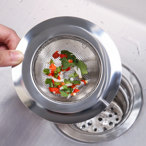 【Varitystore】Stainless Steel Sink Strainer Sewer Kitchen Sink Garbage ...