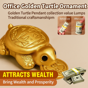 Feng Shui Little Golden Turtle Money-Biting Turtle The Golden Beetle Biting Money At Dajia Zhenlan Temple Money Turtle 咬钱金龟
