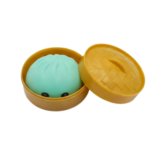 FUNG Soft Fidget Dumplings Squishy Toy Slow Rising With Steamer Dumpling Sensory Toy Novelty Colorful Squishy Bun AdultsKids