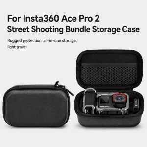 CANICECA EVA Hard Shell Case Drop-resistant Shockproof Street Set Bag Protective Carrying Case Zipper Closure Shockproof Camera Bag for Insta360 Ace Pro 2 Street
