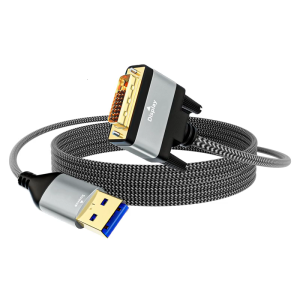 DVI Male Video Cable USB3.0 Interfaces 1920x1200 Resolution For Office Home Use