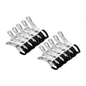 10Pcs Heavy Duty Swimming Pools Windproof Clip Stainless Steel Hanger Spring Clamps Fasteners with Plastic Handle