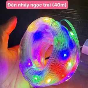 Dây Đèn LED Hạt Ngọc Trai Nhấp Nháy Trang Trí Tết Noel Dài 40m- 10m Chống Nước Trang Trí Nhà Cửa