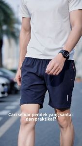 Men Shorts Casual Shorts Men Sport Shorts Men Quick Dry Shorts Zipper Pocket Casual Elastic Waist Shorts Men Wear Seluar Pendek Lelaki