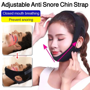 Adjustable Anti Snore Chin Strap Anti Apnea Jaw Solution Anti Snoring Belt Snore Reduction Belt Anti Snoring Triangle Chin Strap Snore