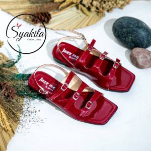 Syakila Collections Sandal Flat Kokop B3 Variasi Tali Gesper Size 36-40