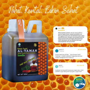 Madu Hitam Pahit Al-Yaman 500 ml Mengatasi Kolestrol Diabetes & Penyakit Kronis