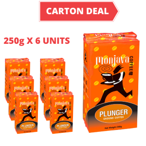 Carton Deal - Monjava Coffee Ground Brick Pack Plunger 250g x 6 Units 100% Arabica Coffee Powder