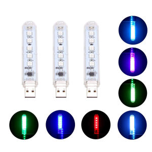 LED Night Light Mini USB Book Lights 5 leds Portable Book Light RGB 5050 5V For PC Laptops Computer Mobile Power Reading Lamp