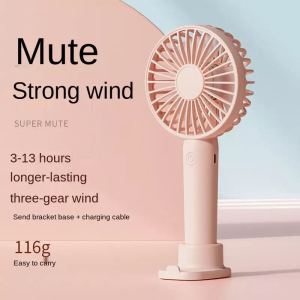 ZUZG Portable USB Mini Fan Hand Held Fan Rechargeable Battery Handheld Fan 5 Speed Personal Desk Table Fan with Base 8-12 Hours Operated Small Makeup Eyelash Fan for Women Girls Kids Outdoor