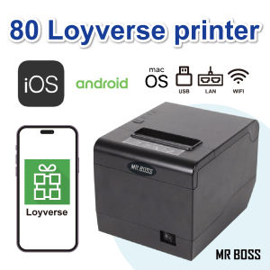 3 1/8 80mm Thermal Receipt Printer POS Cash Till Register with WiFi LAN for Loyverse Grabfood iOS