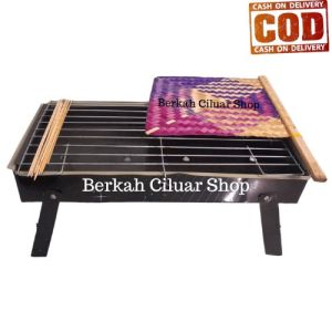 Panggangan Sate Portabel / Bakaran BBQ / Pembakaran Outdor Gratis Kipas & Tusukan Sate