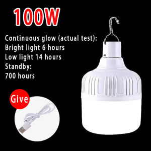 Outdoor Emergency Lights Portable Lights Bulb USB Rechargeable Light Dimmable Emergency Waterproof Lanterns For Outdoor Night Market Stall Camping 便携式灯泡 应急灯泡