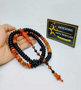 tasbih kayu agatis kombinasi galih kelor terbaru