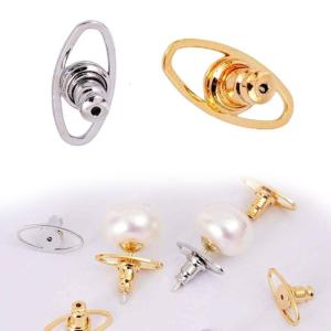 4pcs Earring Lift Backings Silicone and Copper Ear Closures Plug Comfortable Ear Support Patches Earring Safety Backs