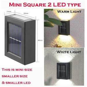 [READY STOCK MALAYSIA] Solar Powered LED Waterproof Rechargeable 2 LED Garden Wall Solar Light