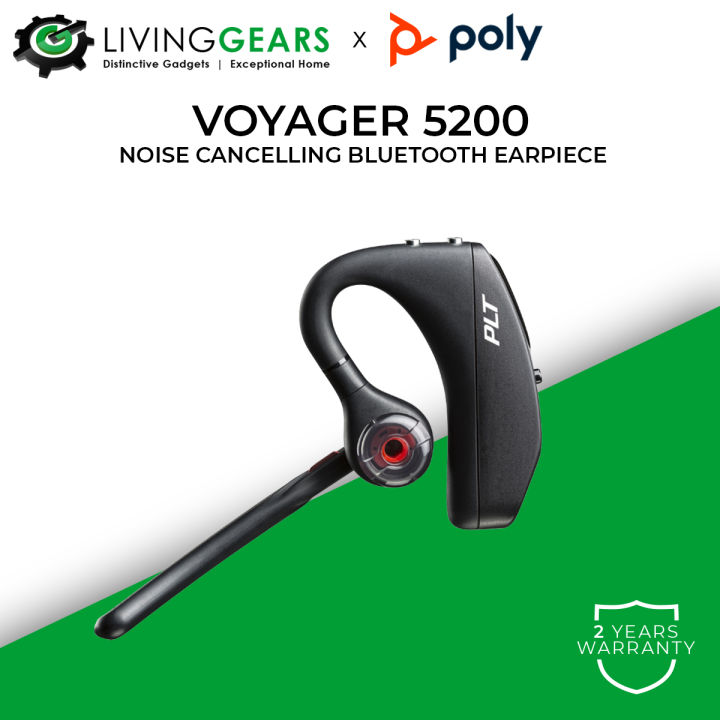 POLY PLANTRONICS VOYAGER 5200 SERIES BLUETOOTH EARPIECE BLUETOOTH V5.0 ...