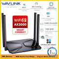 Wavlink เราเตอร์ AX3000 Wi-Fi 6เราเตอร์802.11ax ไร้สายกิกะบิตตาข่ายรองรับ160MHz และ IPv6 | MU-MIMO | Ofdma | WPA3. 