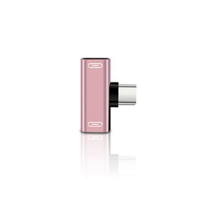 2 In 1 USB C Splitter Type C Male To Dual Type C Female Headphone Charger Adapter Splitter Converter