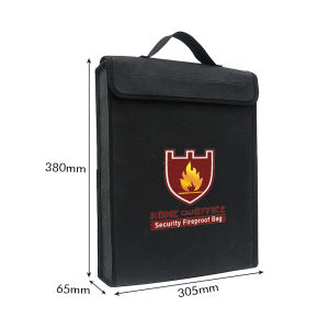 (COD)Fireproof Money Document File Bag Pouch Cash Bank Cards Passport Valuables Organizer Holder Safe Storage for Home Office
