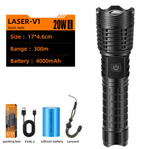 WEST BIKING Outdoor Flashlight Type-C Charging Camping Hiking Highlight Torch Zoom Emergency Multi-Functional Spotlight Aluminum Alloy USB Hand Lantern Led Flashlight