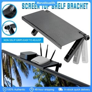 Adjustable TV Screen Storage Rack Computer Monitor Desktop Stand  ABS TV Display Shelf TV Screen Storage Bracket Organizer