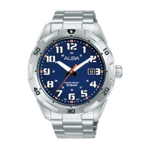 ALBA ORIGINAL - ALBA AS9R83 X1 ALBA AS9R83X1 Men CT - Silver - Stainless Steel - Diameter 4.5CM- Water Resist 100 Meter - Jamdunia / Jam dunia JD18 # Jam Tangan Pria Jam Pria Jam Tangan Anti Air + ALBA AS9R 83 AS 9R 83 X1 AS9 S003