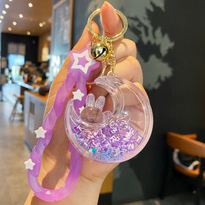 Móc khóa xe máy ô tô mặt trăng thỏ chữ dạ quang siêu đẹp cute móc treo balo túi xách thời trang