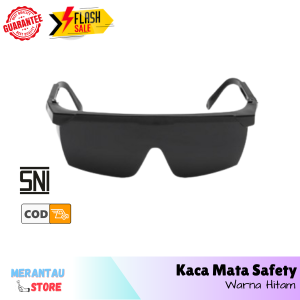 Kacamata Safety/ Kaca Mata Las Gurinda HITAM Pria Pelindung Mata Saat Las Kaca Anti Gores Perlindungan Dan Keselamatan Berkualitas Termurah