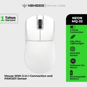 Nemesis Mouse Trimode Wireless 2.4Ghz Lightweight NEON MQ-32