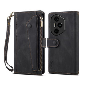 New 9 Cards Zipper Flip Leather Case For HONOR 400 PRO / HONOR400 Wallet Book Mobile Phone Case With Free Rope Capa