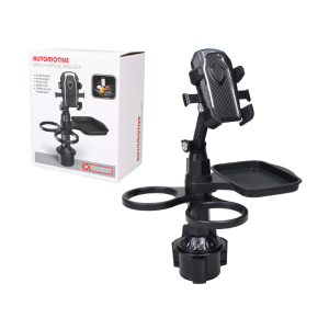 ที่วางแก้วน้ำ สองในหนึ่งเดียว ติดตั้งง่าย ชั้นวางโต๊ะ การจัดเก็บ ทุกฤดูกาล แข็งแรงและทนทาน ในรถ