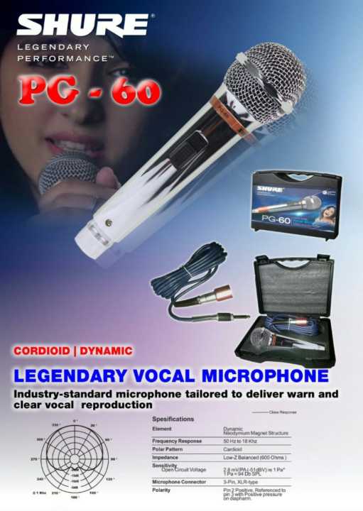 [TOP QUALITY BISA COD] MIC KABEL SHURE PC60 PC 60 LEGENDARY PERFORMANCE  MICROPHONE KABEL SHURE MURAH Lazada Indonesia