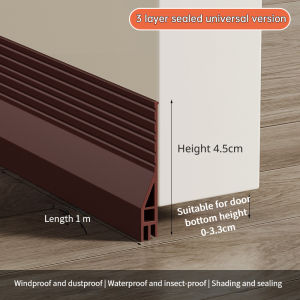 🇸🇬【SG stock】New Door Seal Strip PVC Doorstopper Soundproof Strip Door Bottom Gap Blocker Door Gap Strip New Wave Design
