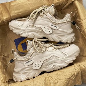 Men fashion trend shoes thick-soled retro multi-functional street comfortable soft-soled non-slip wearable sports running shoes