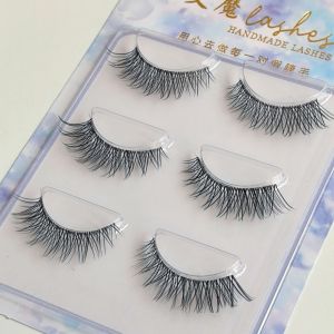 PLNBFG Natural Look False Eyelashes 3D Effect Japanese Cosplay Faux Mink Lashes Long Air Manga Lashes for Women