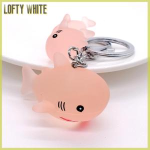 Lofty White Cute Dolphin Whale Shape Keychain Key Chain Accessories Gift For Car Key Women Cartoon Ocean Animal Keyring Bag Pendant