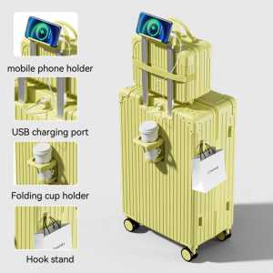 Fs168 Koper pengisi daya USB 20 inch tempat cangkir air pria dan wanita 24 inch kotak penerbangan 22 inci kotak kata sandi