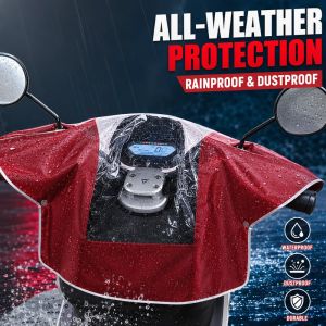 Waterproof Dustproof Motorcycle Handlebar Cover PVC Coated Central Control Instrument Protector