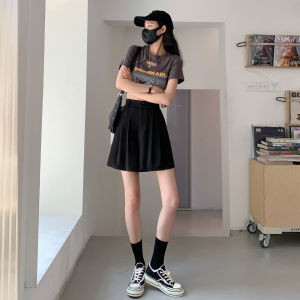 Ammin phong cách Hàn Quốc quần đùi nữ cạp cao quần xuông ỐNg RộNg cạp cao chữ A cạp cao cho nữ quần đùi Bộ đồ mỏng 2024