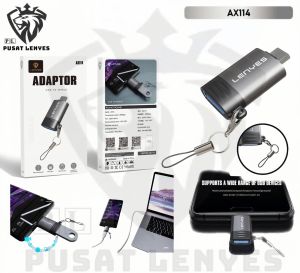 AX114 - CONVERTER LENYES AX-114 OTG Adapter USB To Micro Connector Converter Data Plug & Play