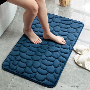 Bathroom Mat Non Slip Suction Mat  Bathroom Floor Mat Bathroom Cobblestone Form Non-slip Carpeting Bothroom Mat Anti Slip Bathroom Mat Qiuck- drying Cobblestone Floor Mat Bathroom Rug Mat Absorbent and Quick-drying Non-slip Mat for Bathroom Room