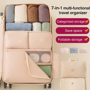 Travel Organizer Bag for Clothes Luggage Organizing Divided Bag Multifunctional Seven-in-One Suitcase Storage Bag Set多功能旅行收纳袋
