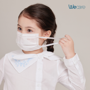 Weness หน้ากากอนามัย รุ่น WecareKid (Size SS) หูหนาพิเศษ ไม่เจ็บหู แพ็คแยกซอง อ่อนโยนต่อผิวหน้า