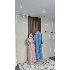 Nala Dress Gamis Silk Aplikasi Brukat Fashion Muslimah Wanita Dewasa Outfit Kondangan Pesta Terbaru 2025